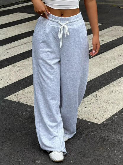 Drawstring Wide-Leg Pants by Trendsi