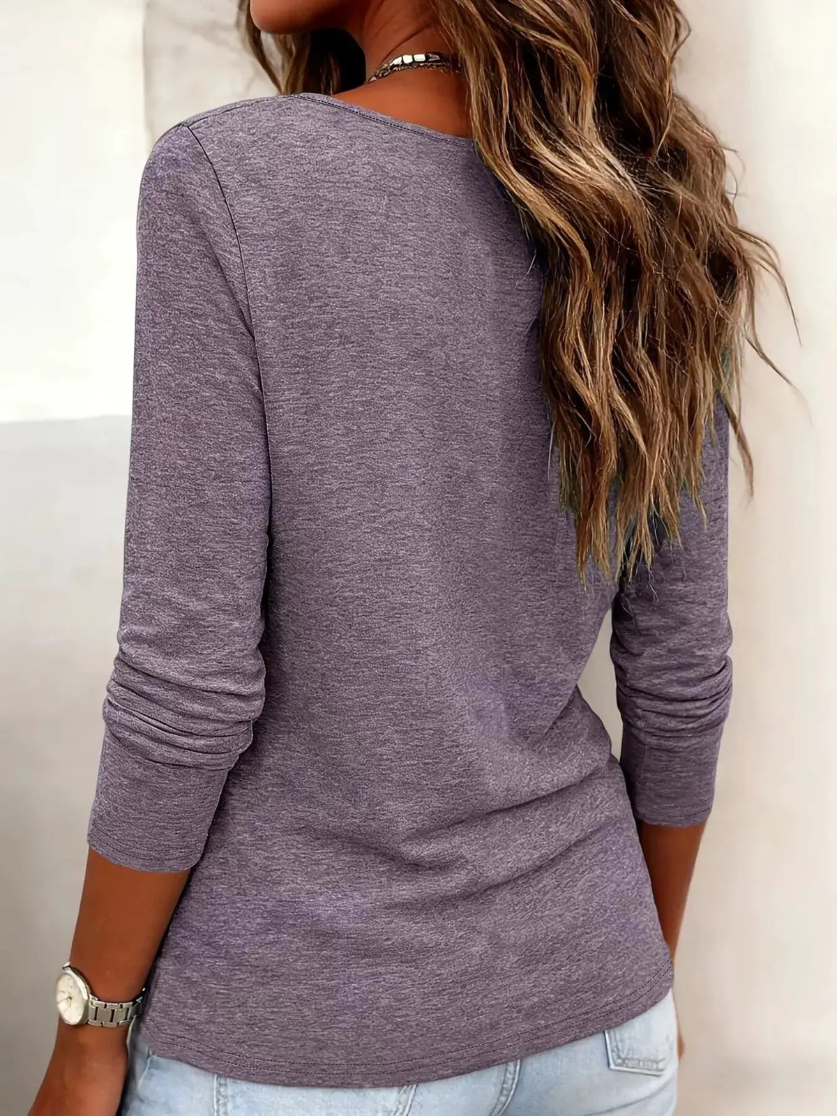Cowl Neck Long Sleeve T-Shirt by Trendsi