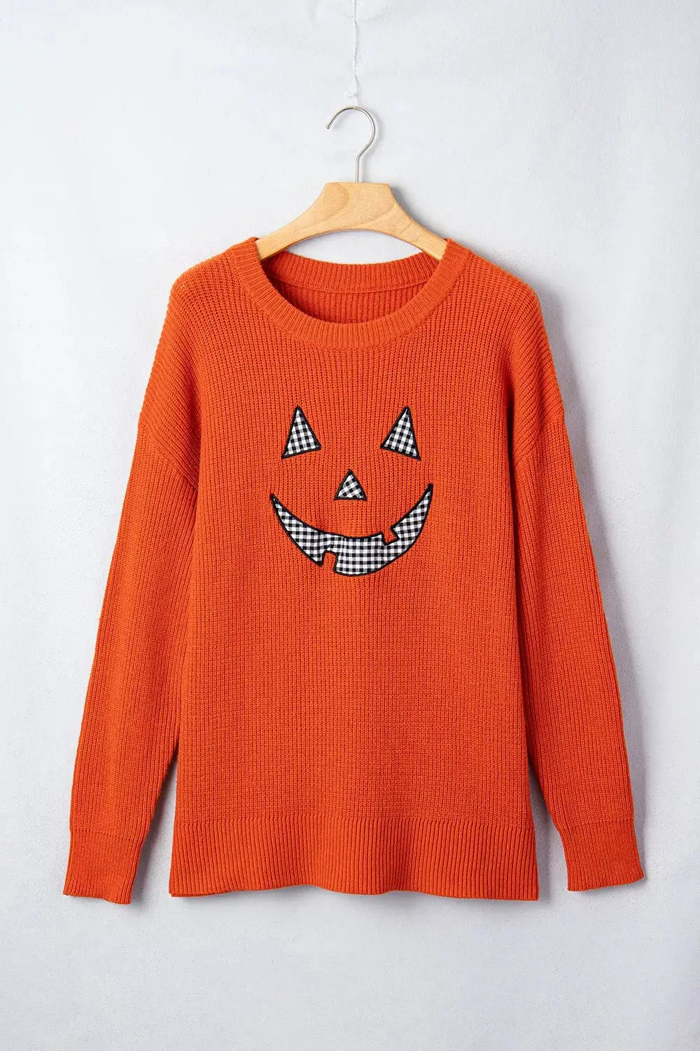Drop Shoulder Long Sleeve Round Neck Halloween Sweater by Trendsi