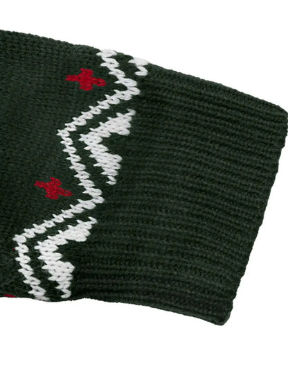 Christmas Tree Pattern Round Neck Sweater by Trendsi
