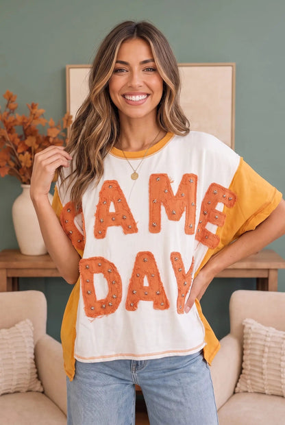 Game Day Glam Star Studded Graphic Tee by Fantastic Fawn