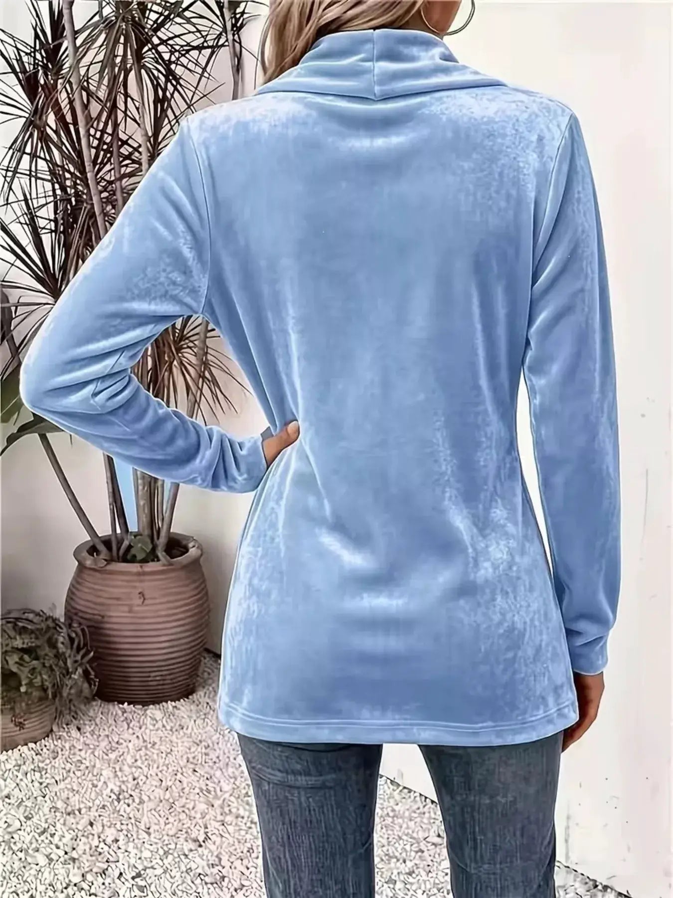Full Size Velvet Open-Front Cardigan Plus Size by Trendsi
