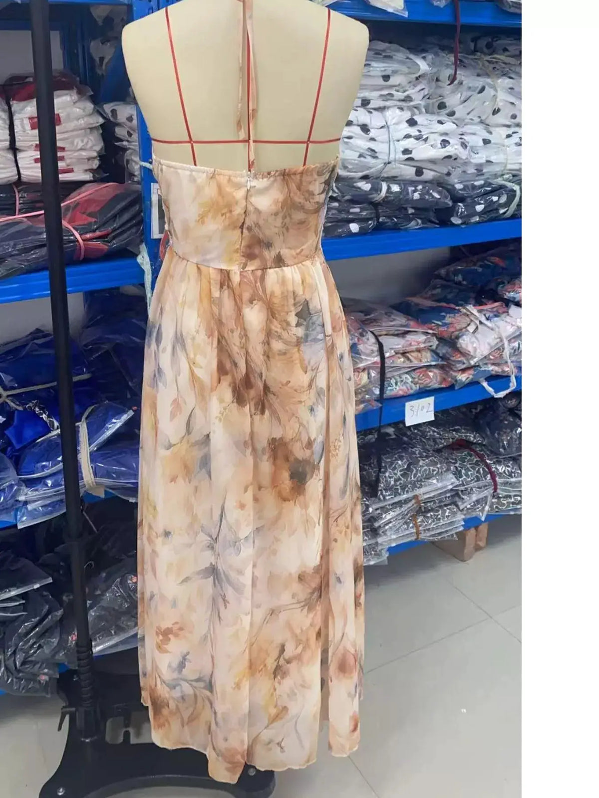 Floral Print Halter Neck Maxi Dress by Trendsi