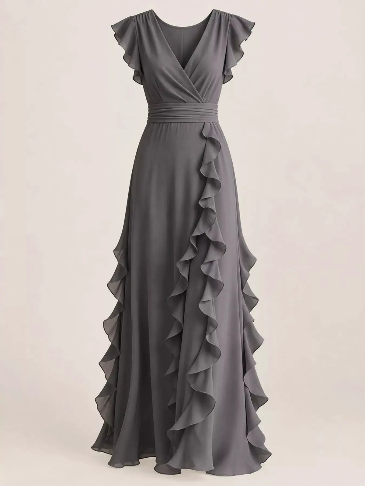 Ruffled Surplice Sleeveless Maxi Dress by Trendsi