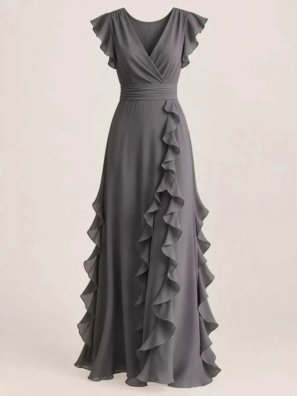Ruffled Surplice Sleeveless Maxi Dress by Trendsi