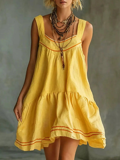 Full Size Sleeveless Tiered Mini Dress Plus Size by Trendsi