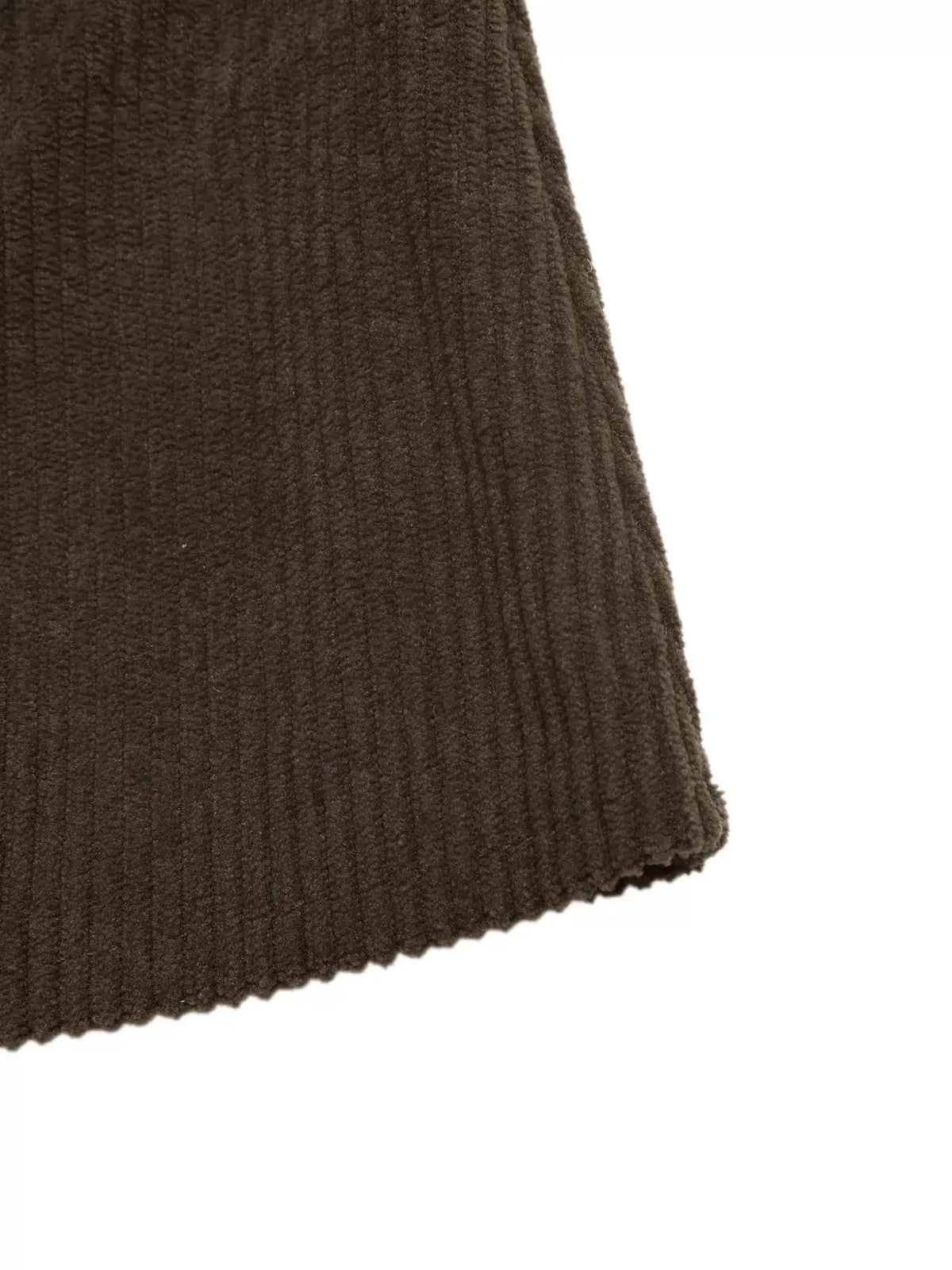 Contrast Sherpa Collar Corduroy Zip Up Jacket by Trendsi