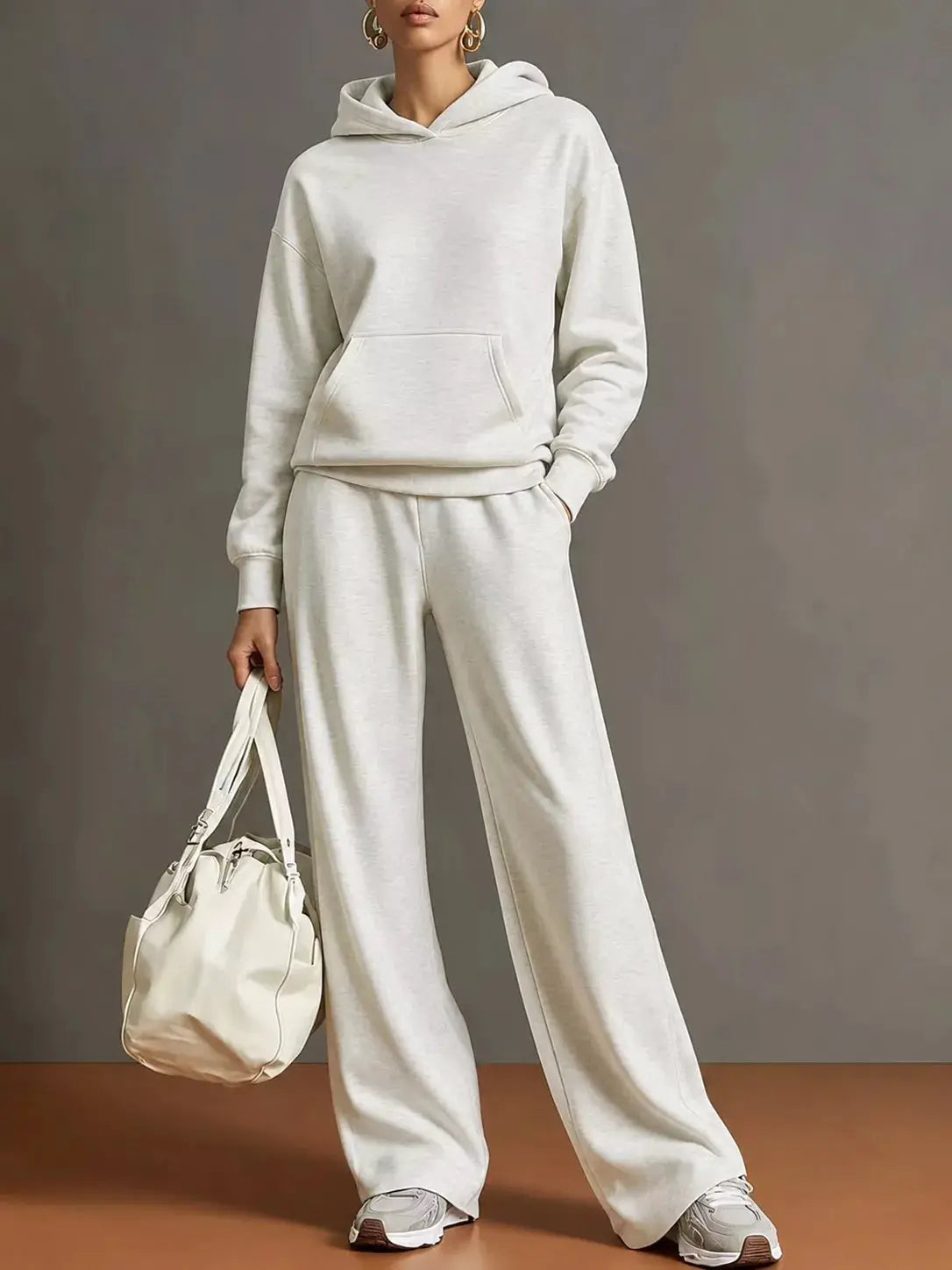 Kangaroo Pocket Hoodie and Pants Set by Trendsi