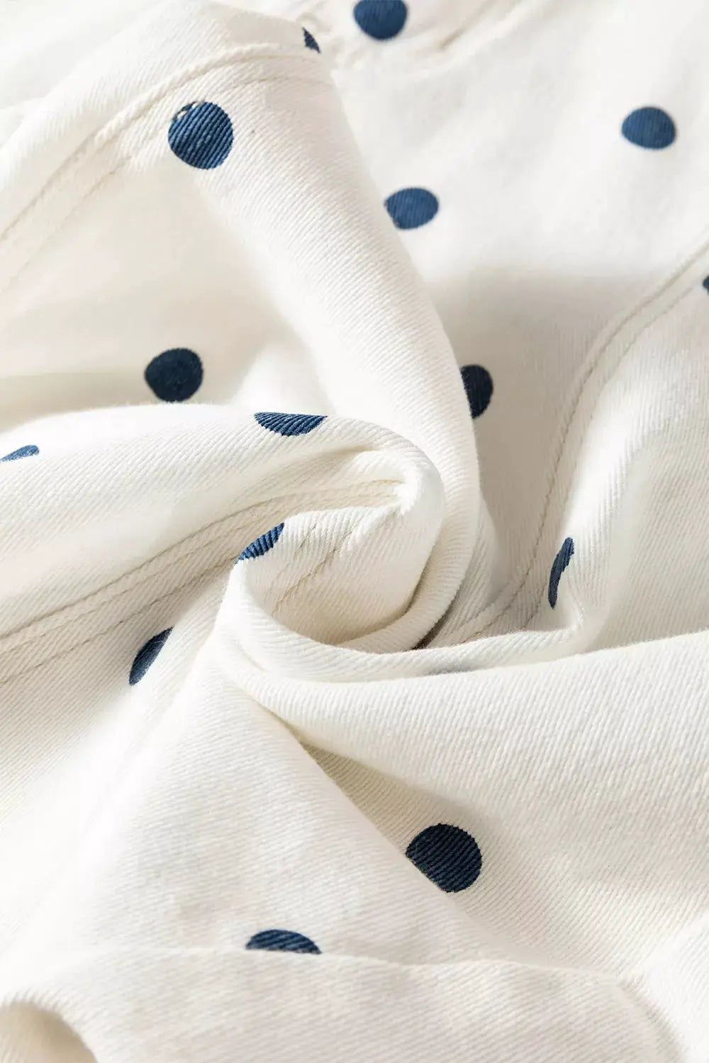 Polka Dot Wide-Leg Jeans by Trendsi