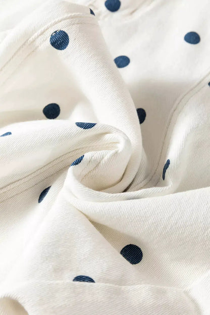 Polka Dot Wide-Leg Jeans by Trendsi