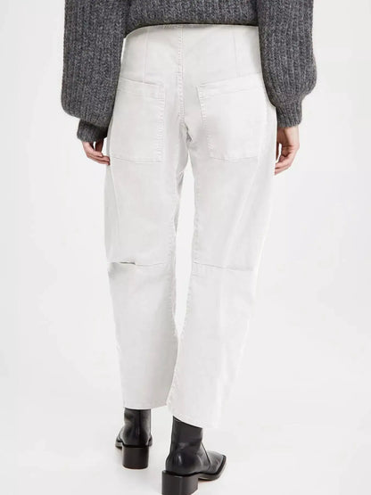 Wide-Leg Jeans with Patch Pockets by Trendsi