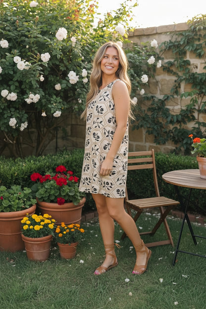 Sweet as Honey Floral Honeycomb Dress