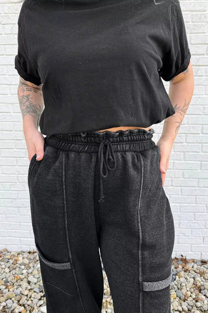 Crew Neck Long Sleeve Top and Joggers Set by Trendsi
