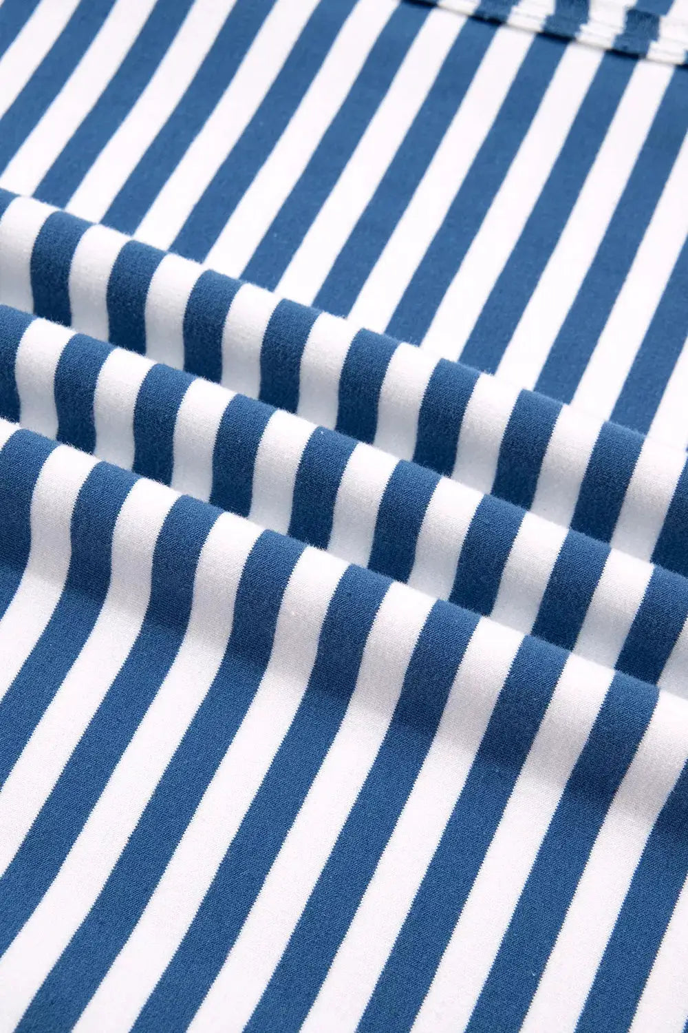 Stripe Color Block Trim Raw Seam Split Hem Loose Sweatshirt by Trendsi