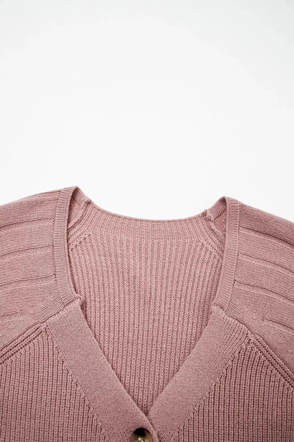 V-Neck Button-Down Cardigan by Trendsi