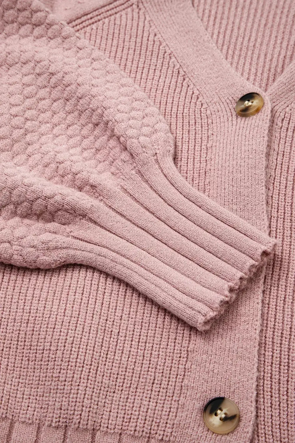 V-Neck Button-Down Cardigan by Trendsi
