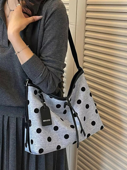 Polka Dot Shoulder Bag by Trendsi