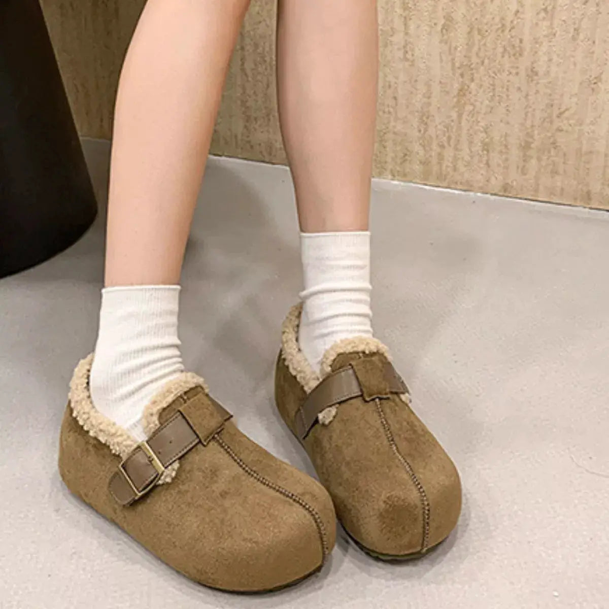 Round Toe Platform Slip-Ons by Trendsi