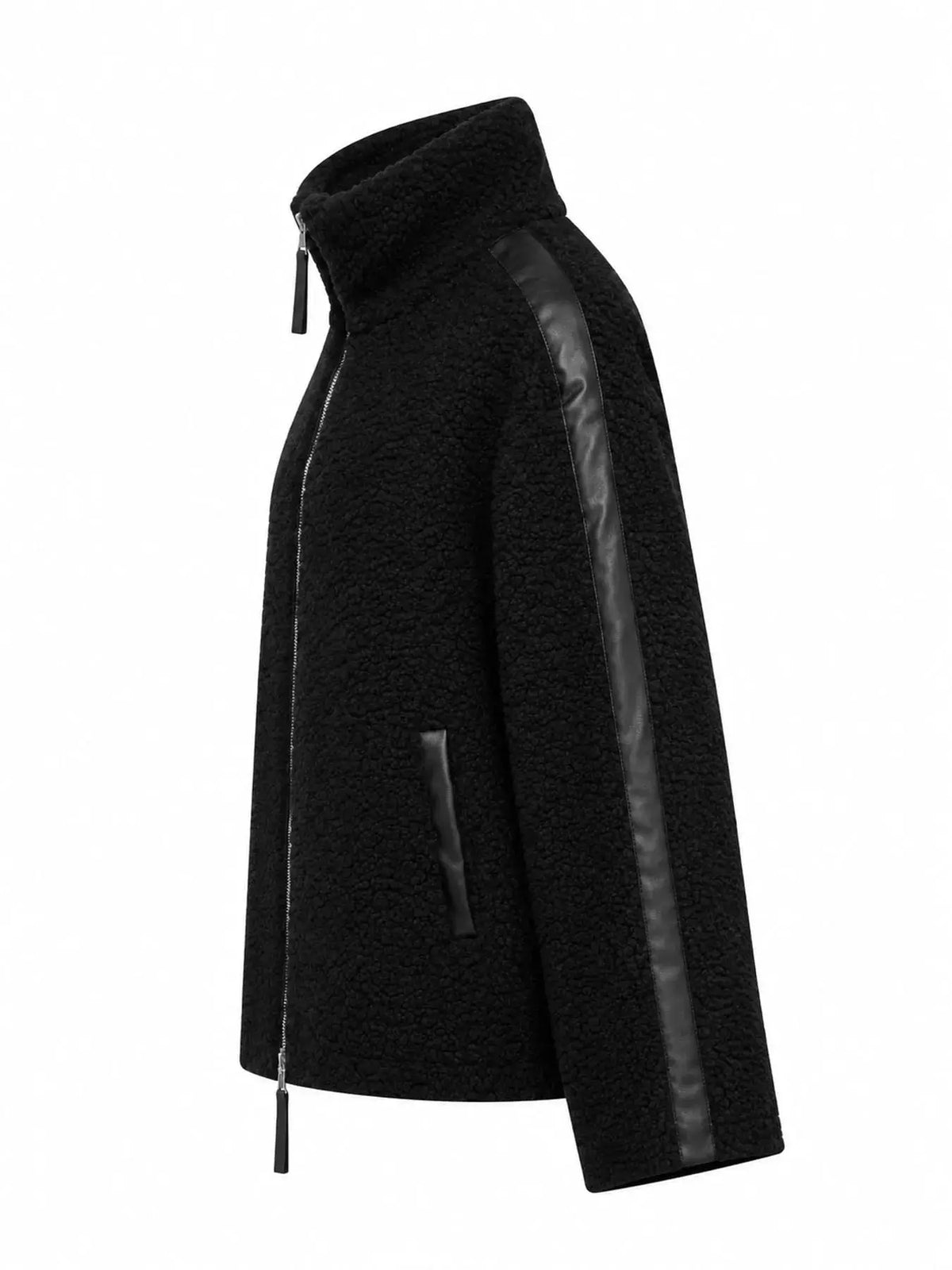Sherpa Zip-Up Outerwear by Trendsi