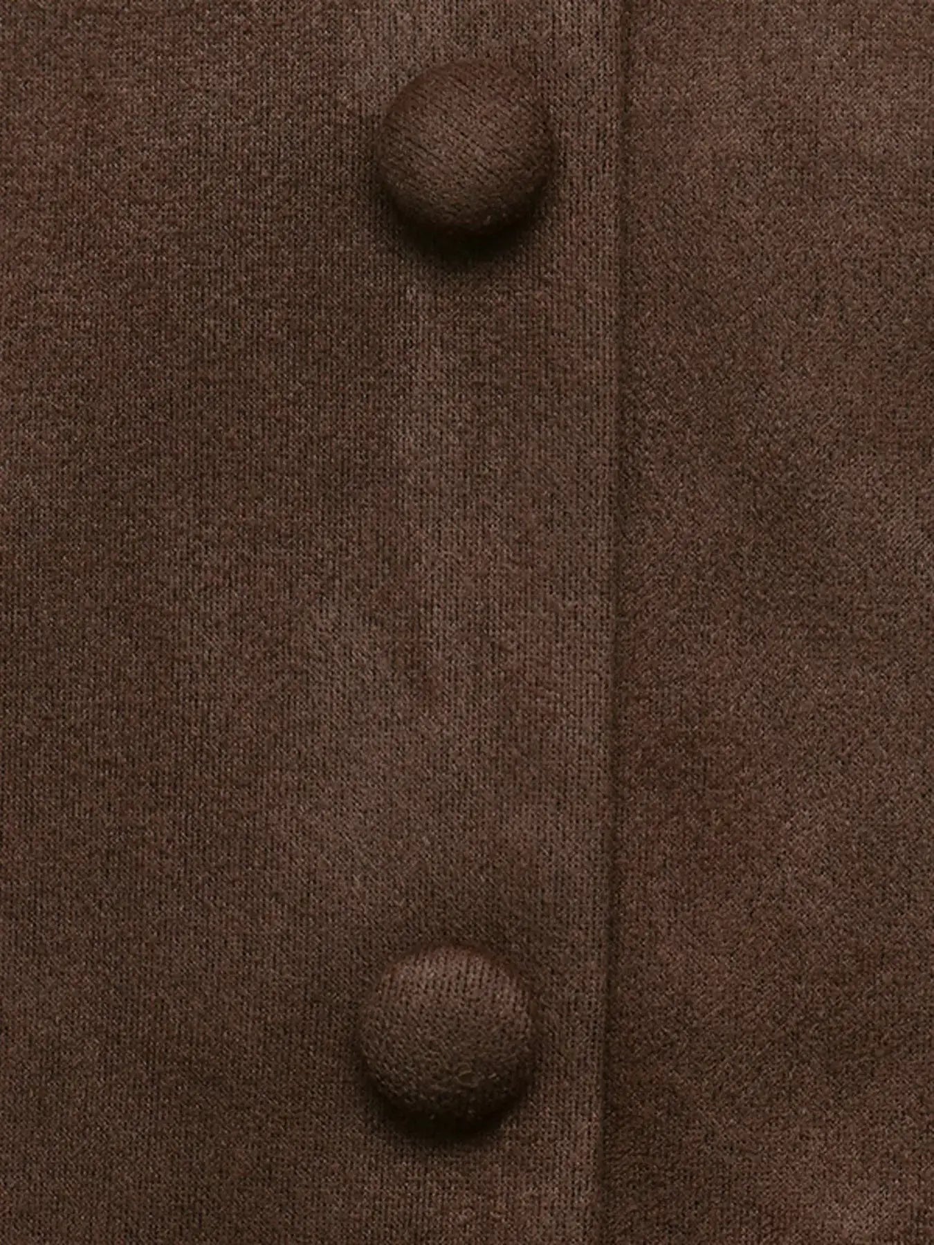 Button-Front Long Sleeve Blazer Dress by Trendsi