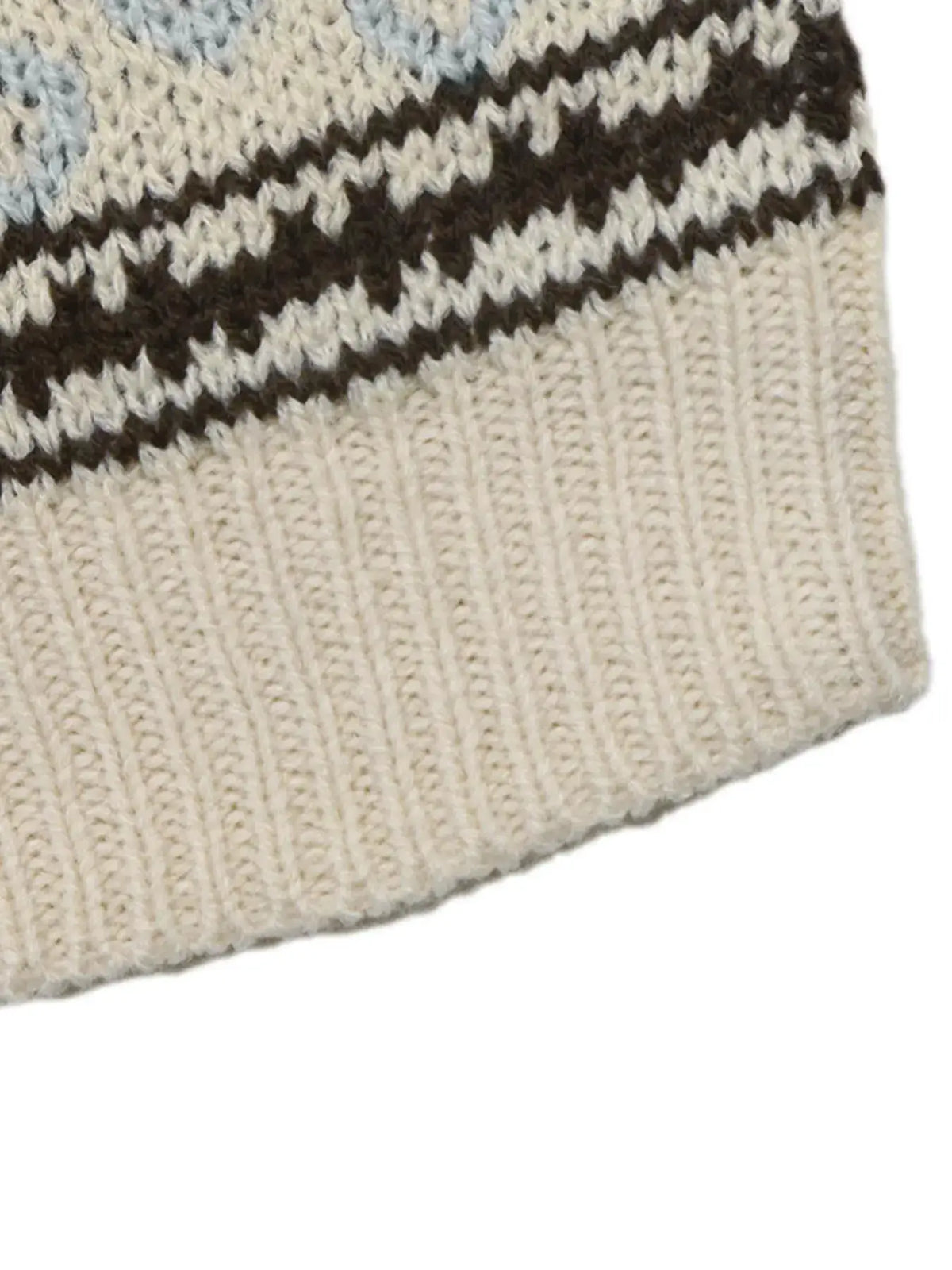 Fair Isle Pattern Crew Neck Sweater by Trendsi