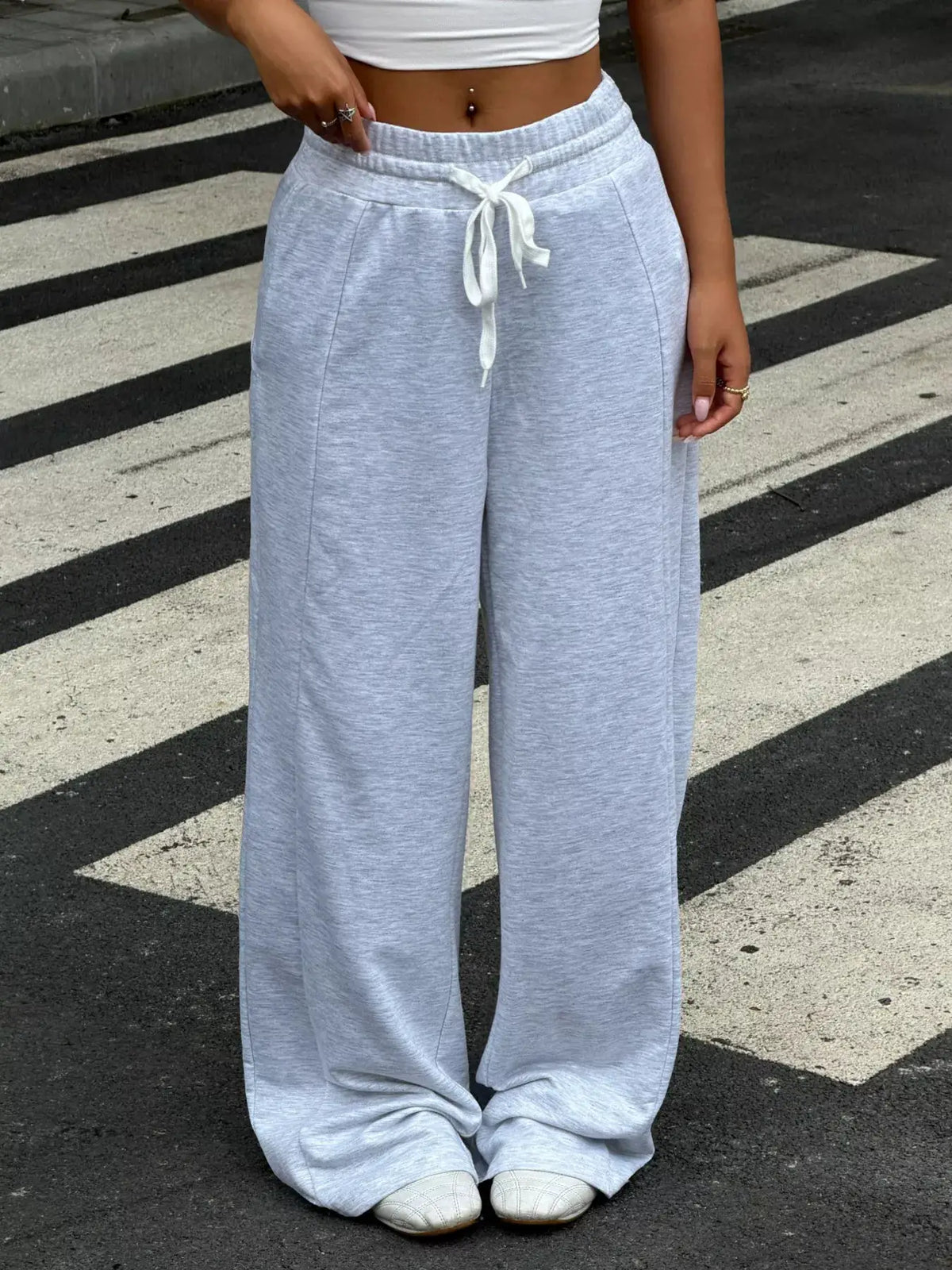 Drawstring Wide-Leg Pants by Trendsi