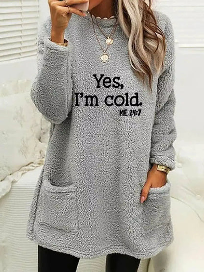 Full Size Letter Long Sleeve Fleece Sweatshirt Plus Size by Trendsi