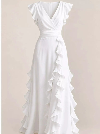 Ruffled Surplice Sleeveless Maxi Dress by Trendsi