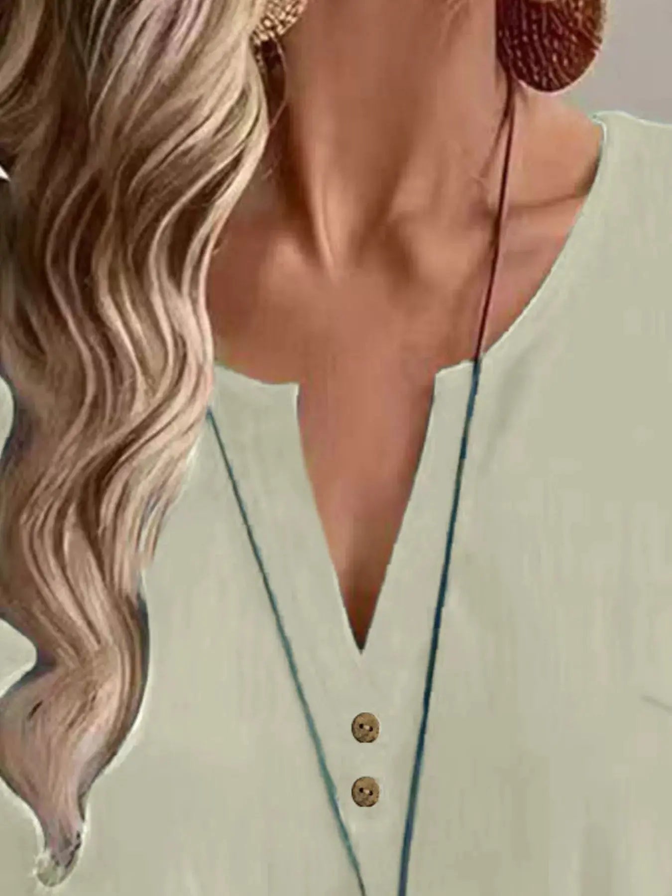 Notched Short Sleeve Blouse by Trendsi