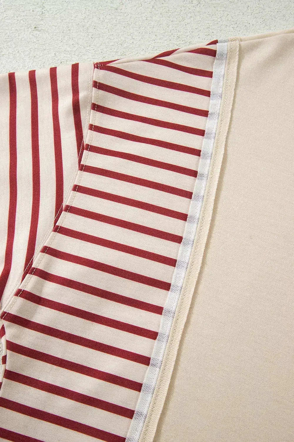 Slit Striped Long Sleeve Sweatshirt by Trendsi