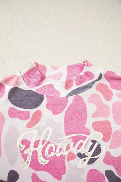 Camouflage Western Style Pullover Sweatshirt by Trendsi