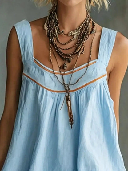 Full Size Sleeveless Tiered Mini Dress Plus Size by Trendsi