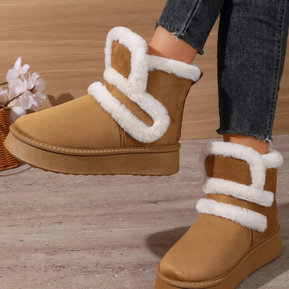 Round Toe Platform Boots by Trendsi