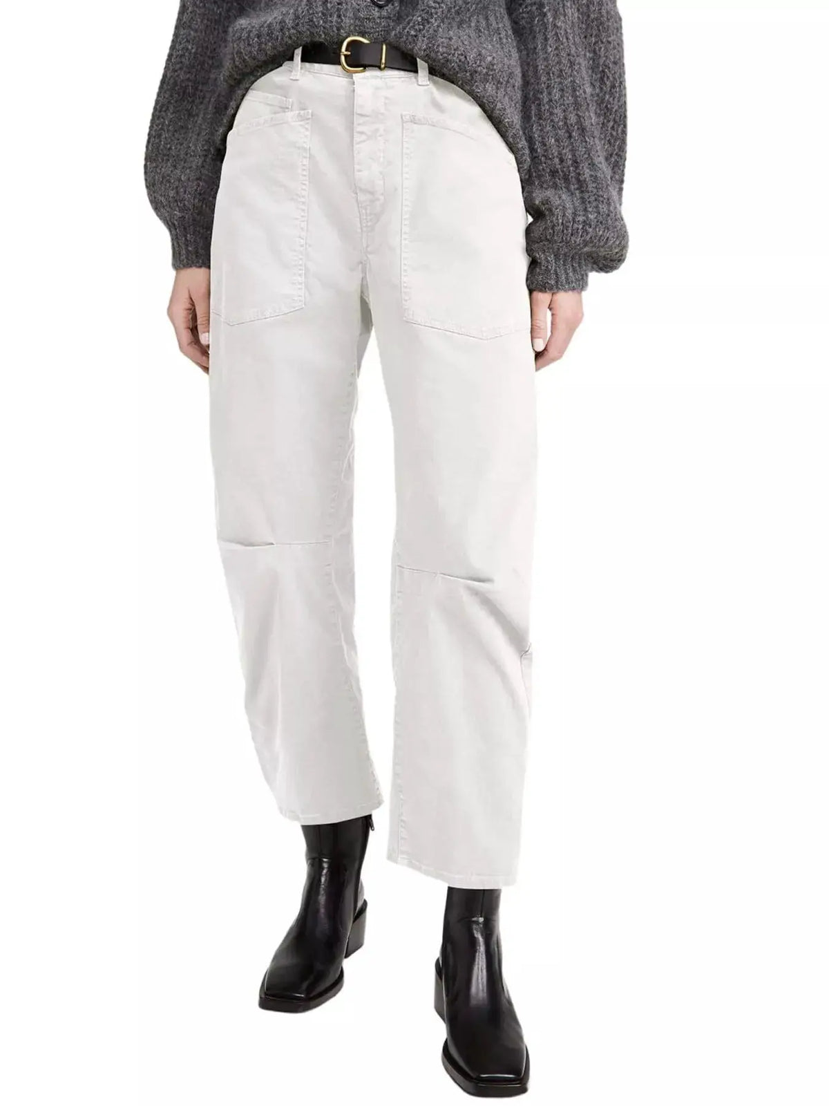 Wide-Leg Jeans with Patch Pockets by Trendsi