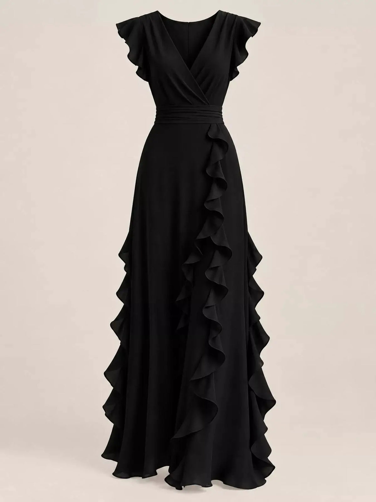 Ruffled Surplice Sleeveless Maxi Dress by Trendsi