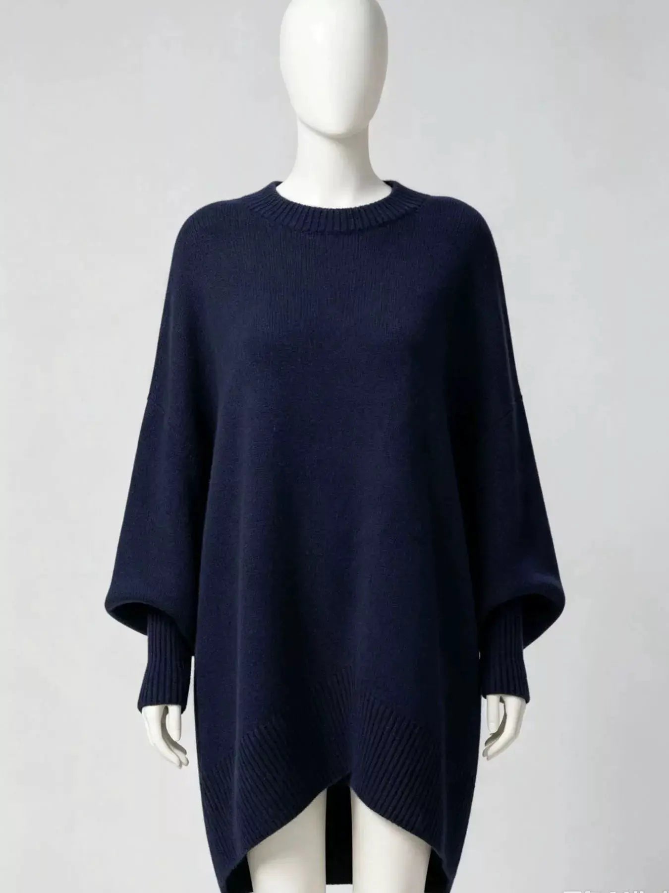 Oversized Batwing Sleeve Sweater by Trendsi