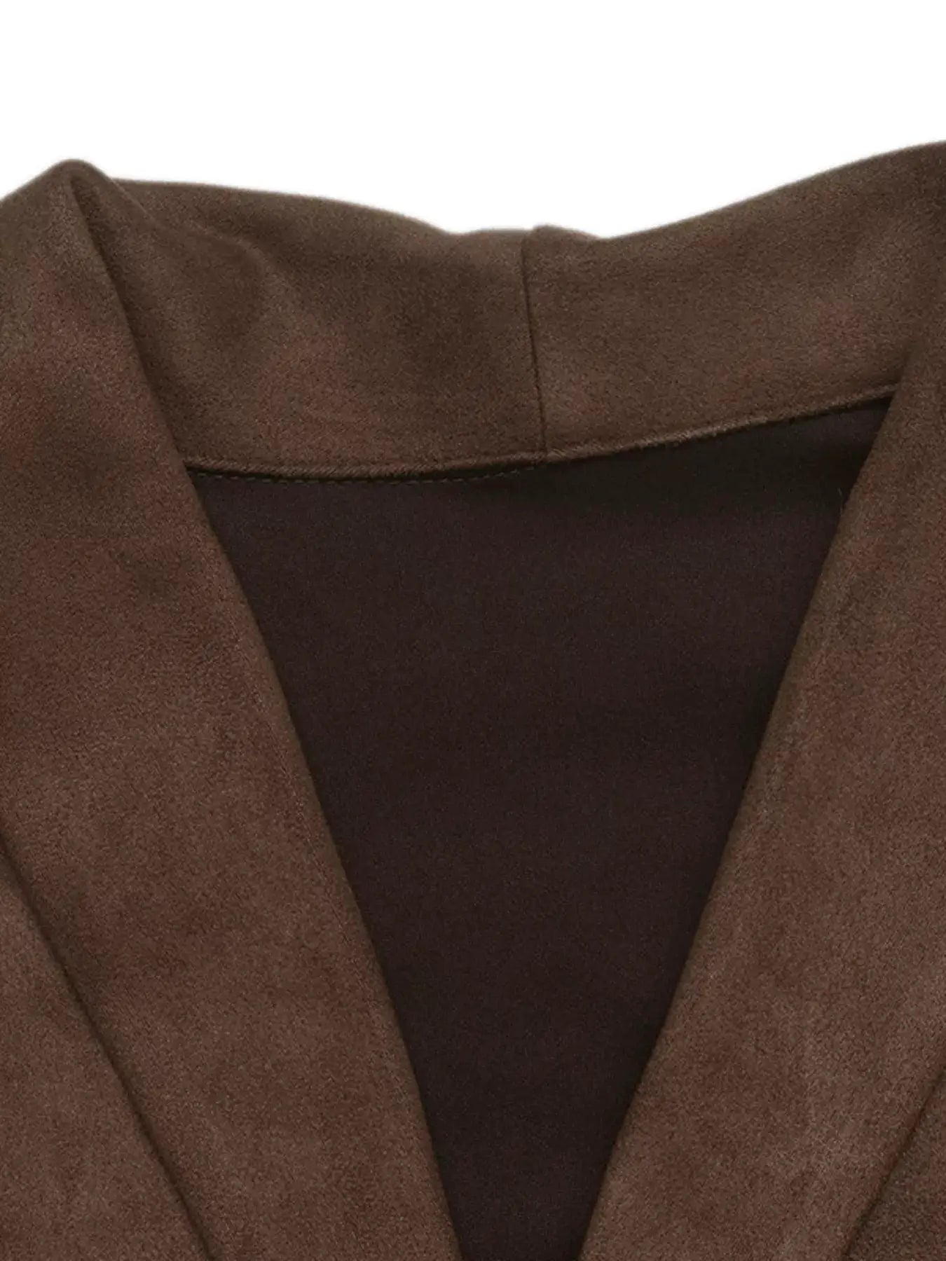 Button-Front Long Sleeve Blazer Dress by Trendsi