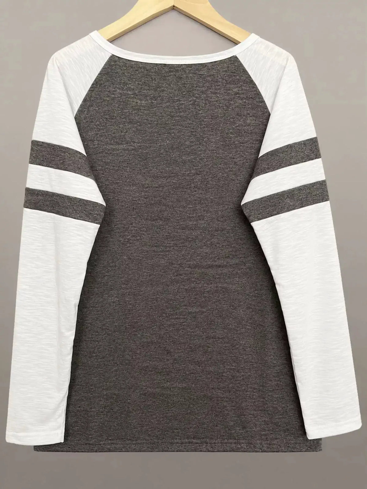 Full Size Color-Block Raglan Sleeve Striped T-Shirt Plus Size by Trendsi