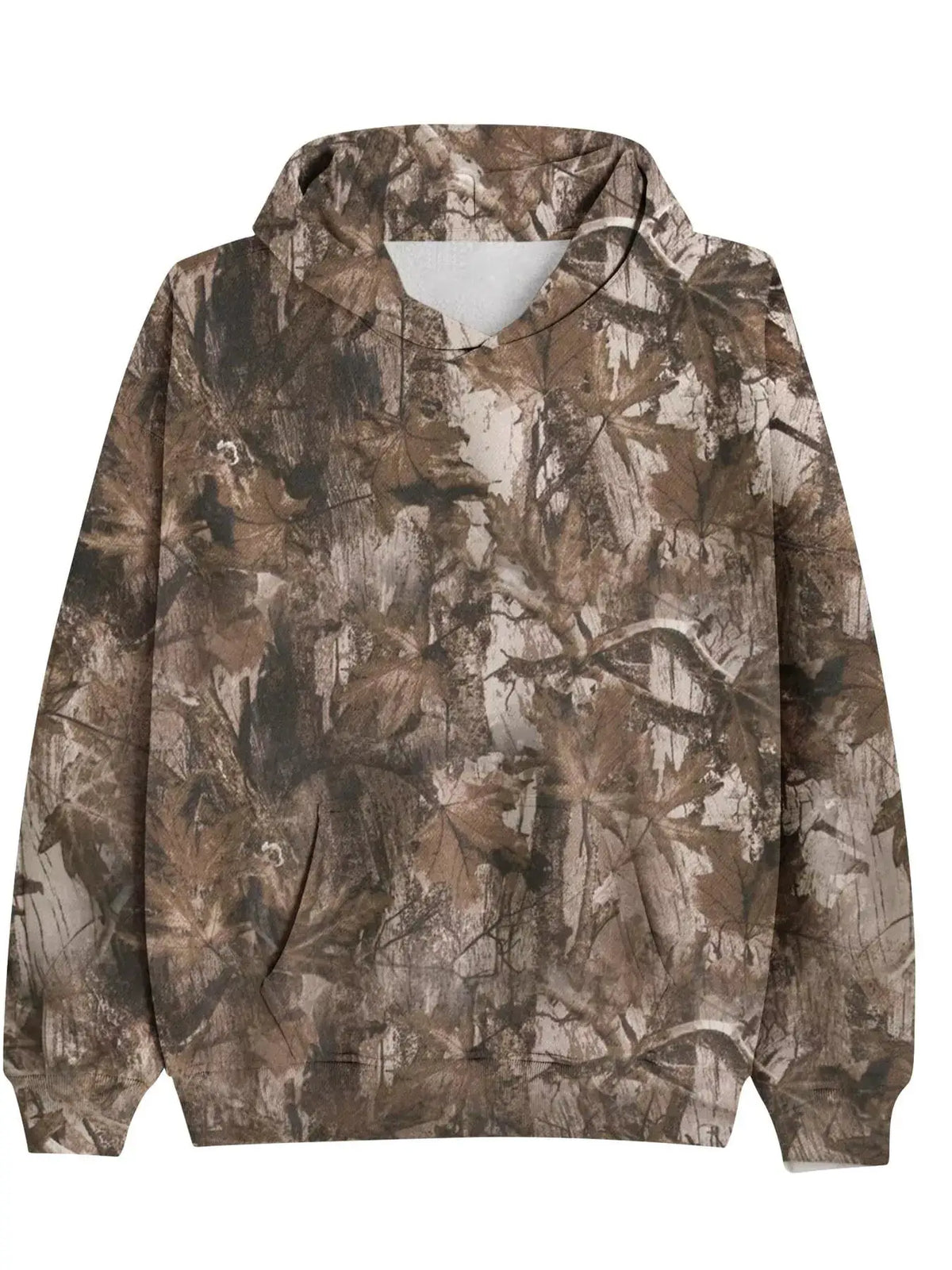Printed Kangaroo Pocket Oversized Hoodie by Trendsi