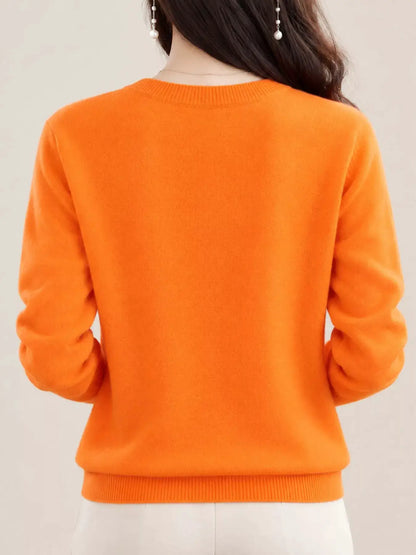 Crew-Neck Button-Down Cardigan by Trendsi