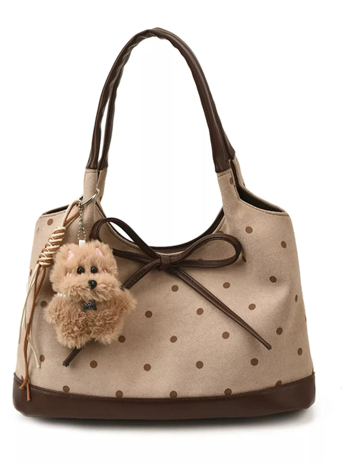 Polka Dot Bow Shoulder Bag by Trendsi
