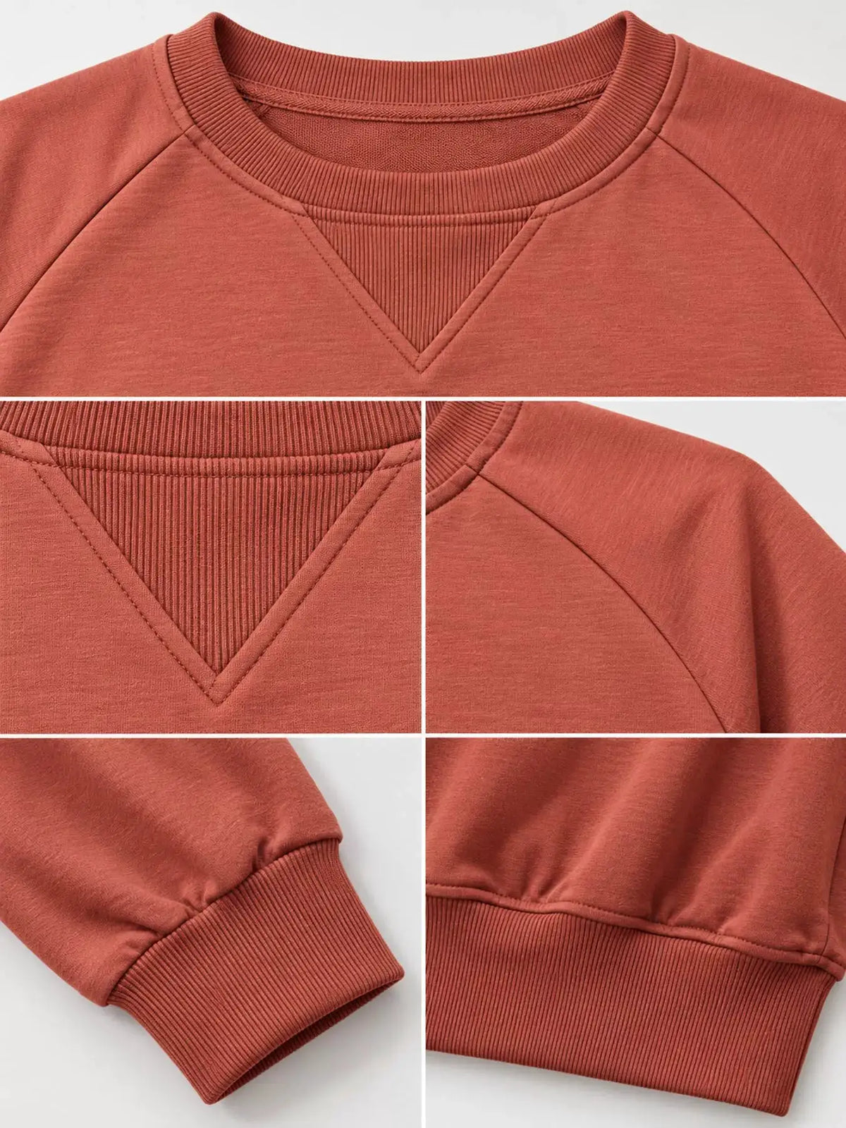 Crew Neck Raglan Sleeve Sweatshirt by Trendsi