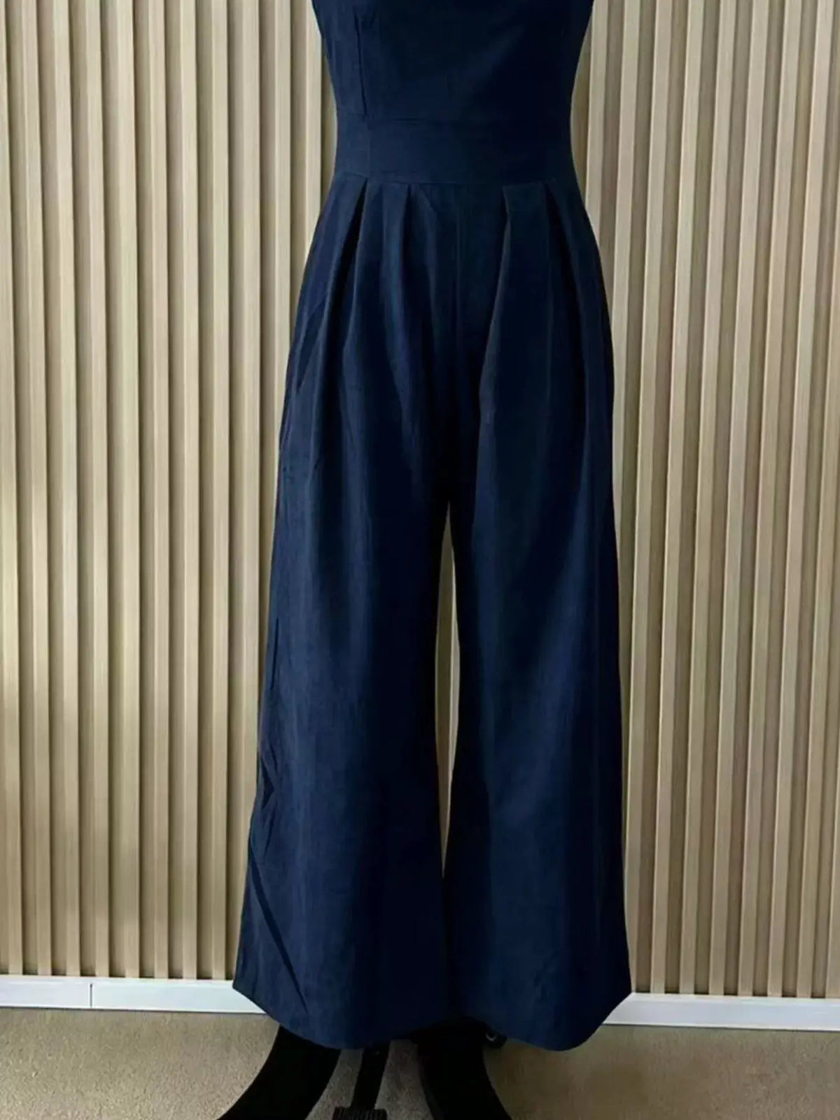 Full Size Halter Neck Wide-Leg Jumpsuit Plus Size by Trendsi