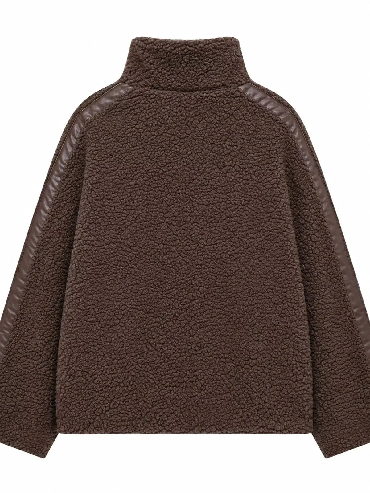 Sherpa Zip-Up Outerwear by Trendsi