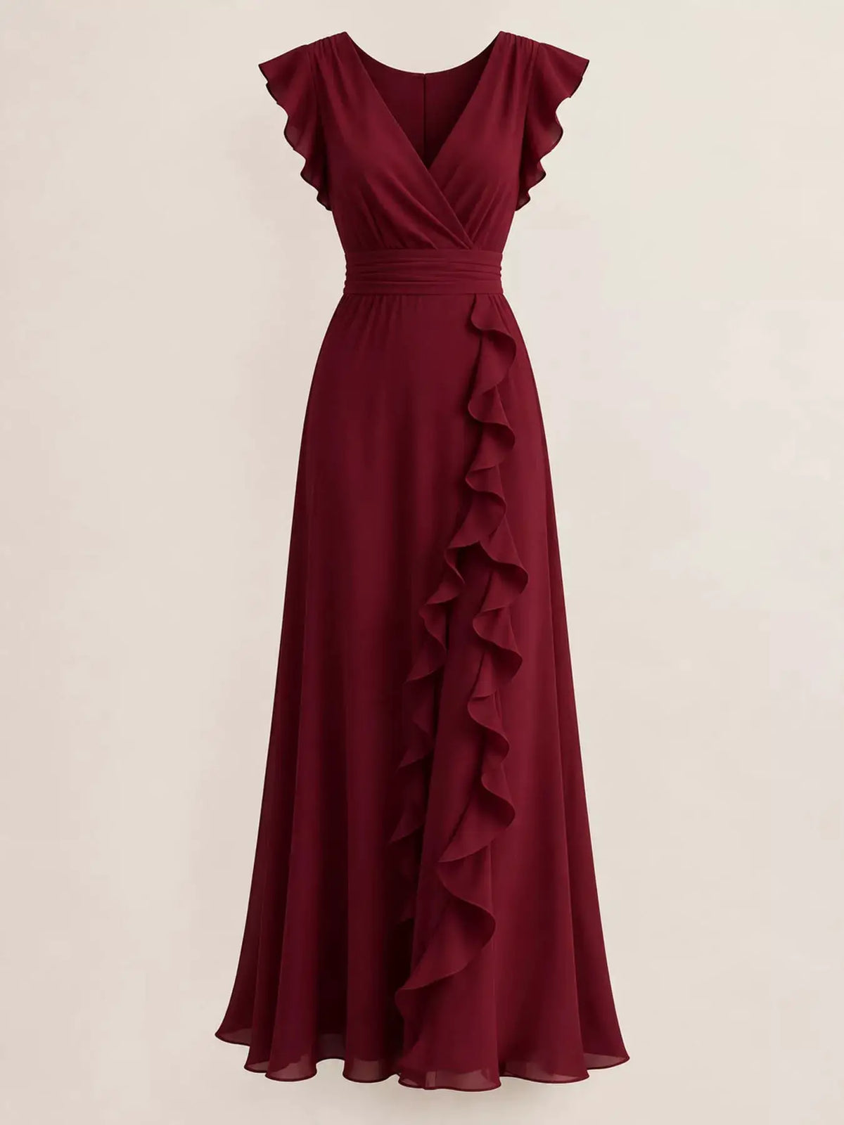 Ruffled Surplice Sleeveless Maxi Dress by Trendsi