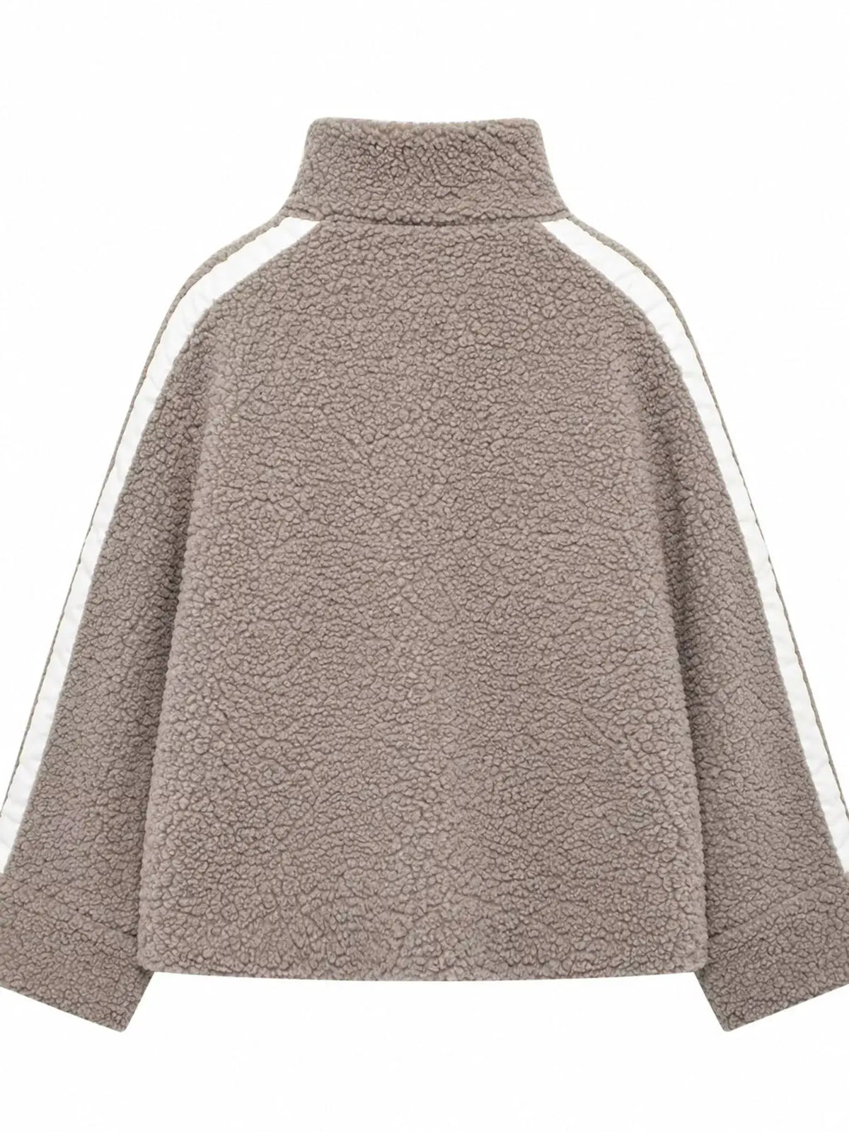 Sherpa Zip-Up Outerwear by Trendsi