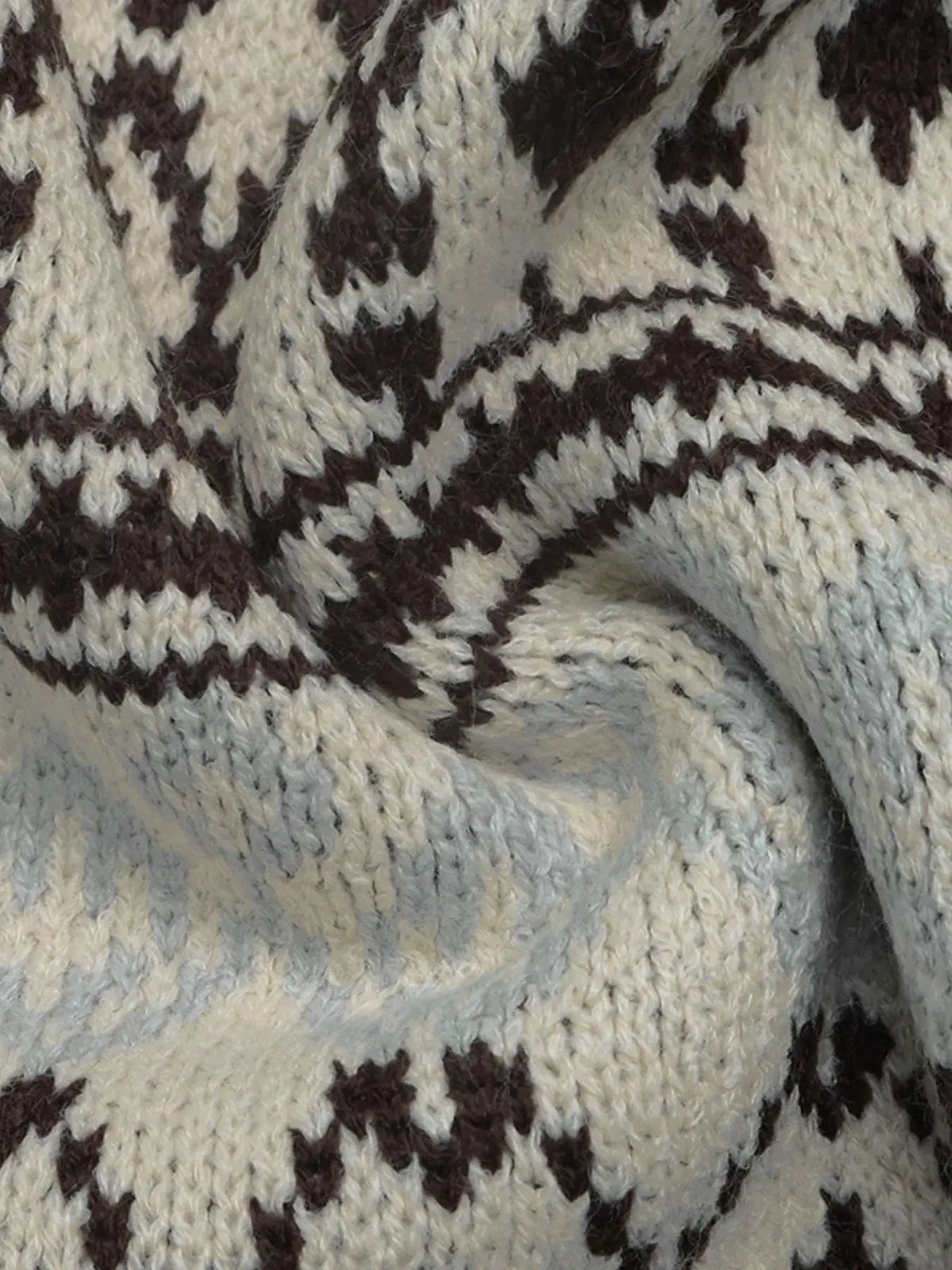 Fair Isle Pattern Crew Neck Sweater by Trendsi