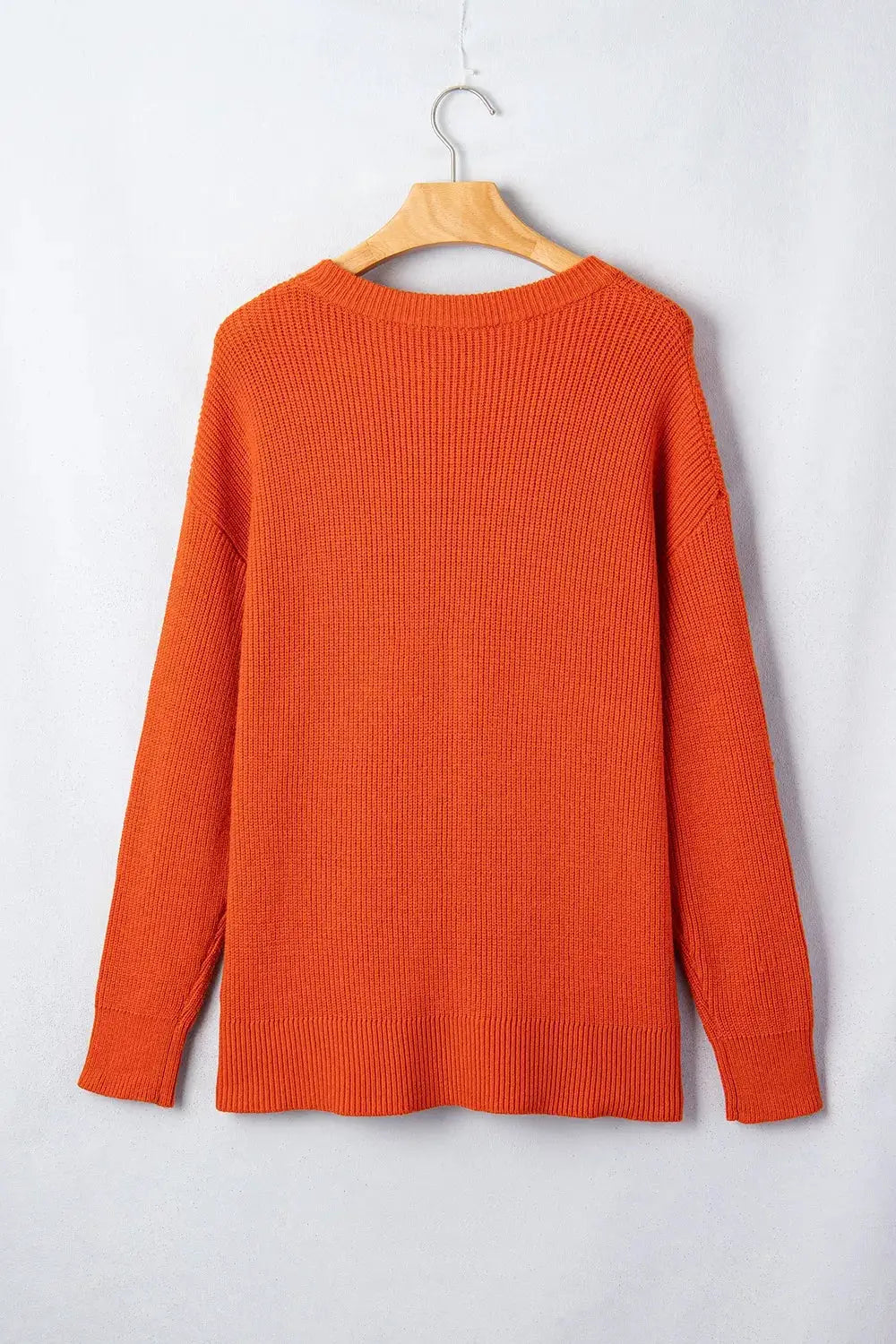 Drop Shoulder Long Sleeve Round Neck Halloween Sweater by Trendsi