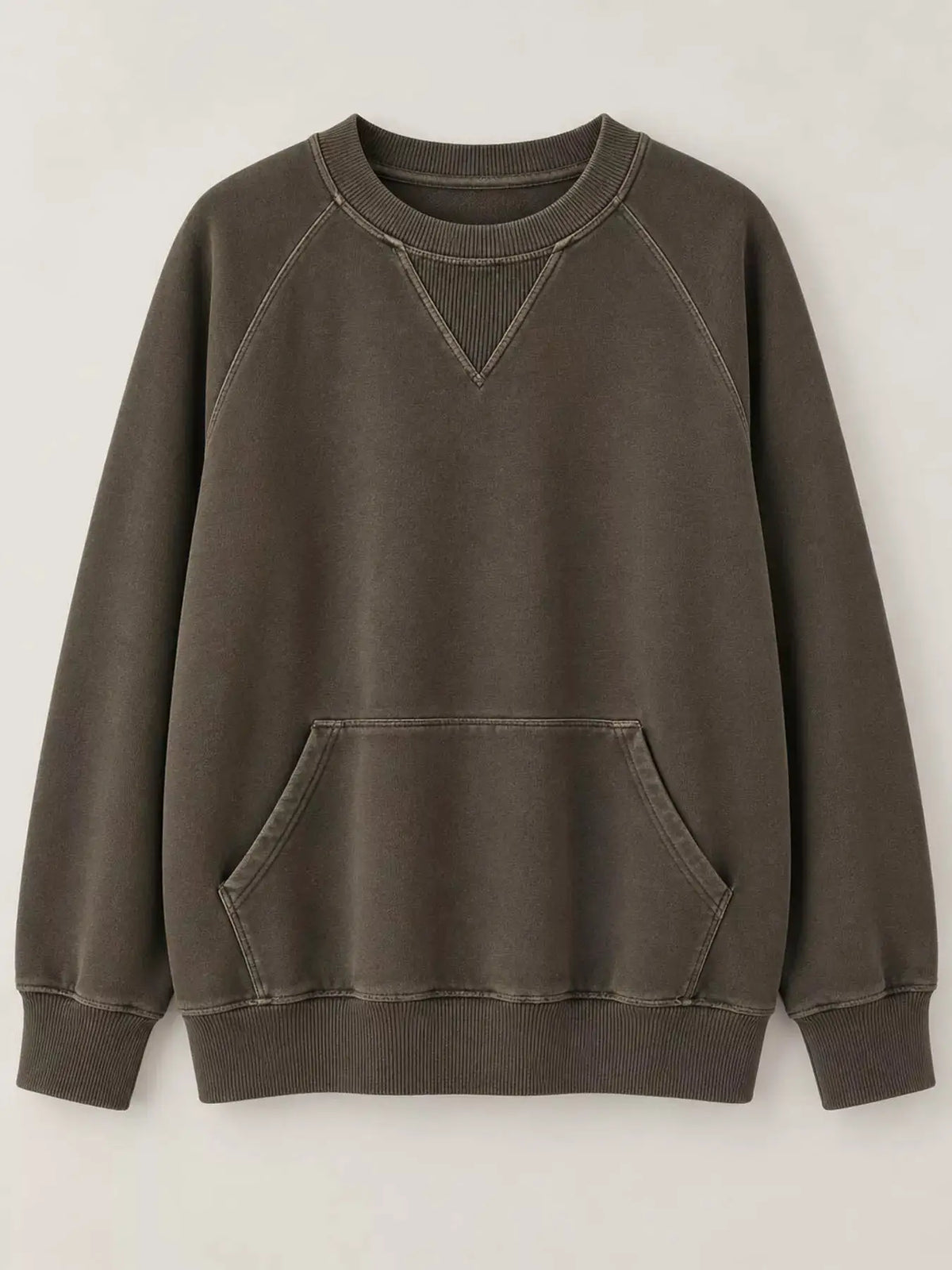 Crew Neck Raglan Sleeve Sweatshirt by Trendsi