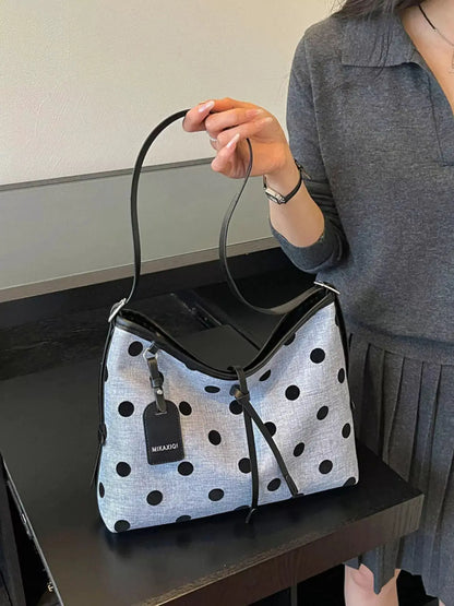 Polka Dot Shoulder Bag by Trendsi